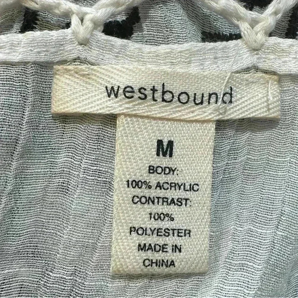 Westbound Crochet Tribal Kimono Size M - Picture 5 of 6